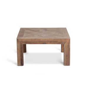 Antique style square parquet coffee tables