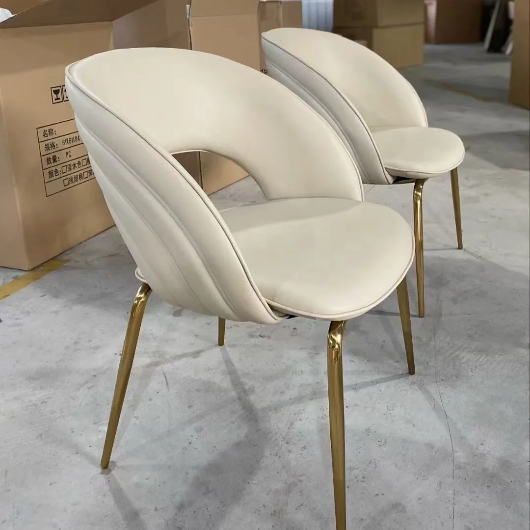 Luxury Modern Golden Stainless Steel Chairs for Restaurant