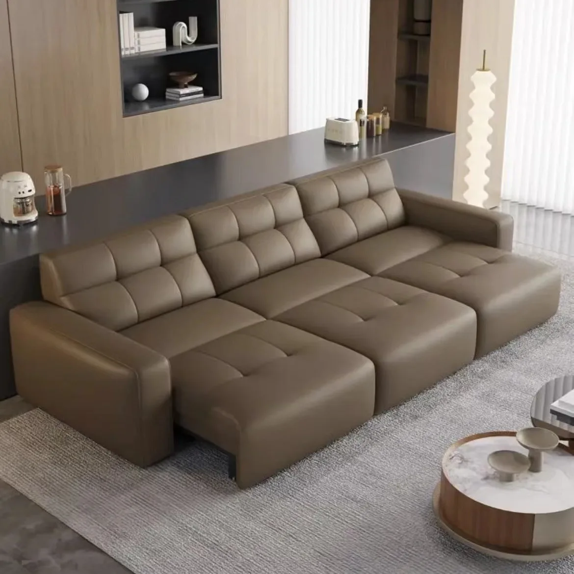 Popular  Electric Functional Sofa Couch Pull Out Sofa Bed Furniture Modern Luxury Electric Sofa Bed for Living Room Furniture