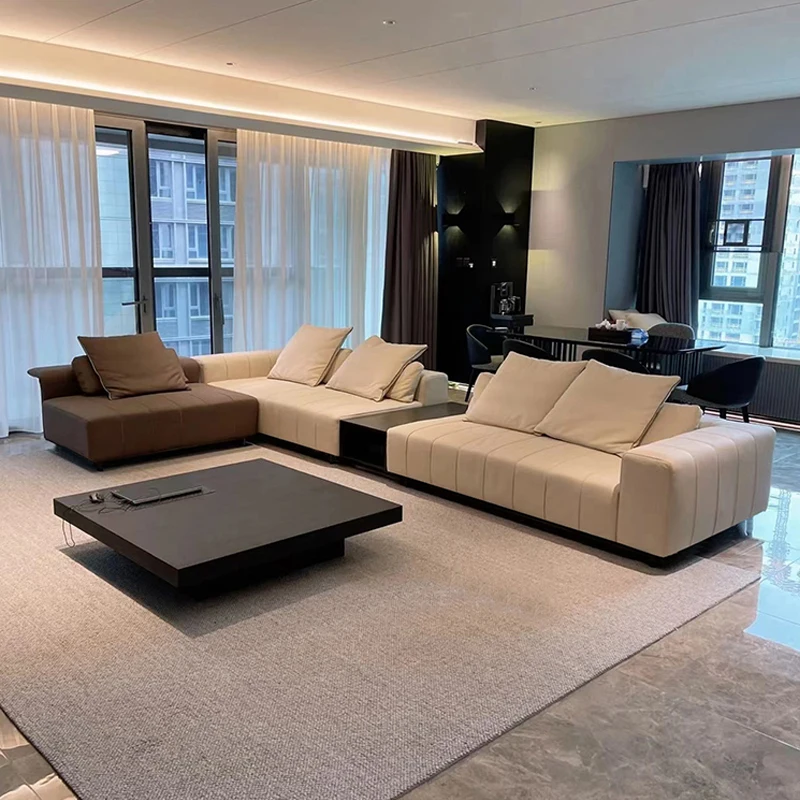 Designer Modern Design Villa Hotel Apartment l Shape Sofa Modular Couch High End Sofa Sectional Sofa Living Room Furniture
