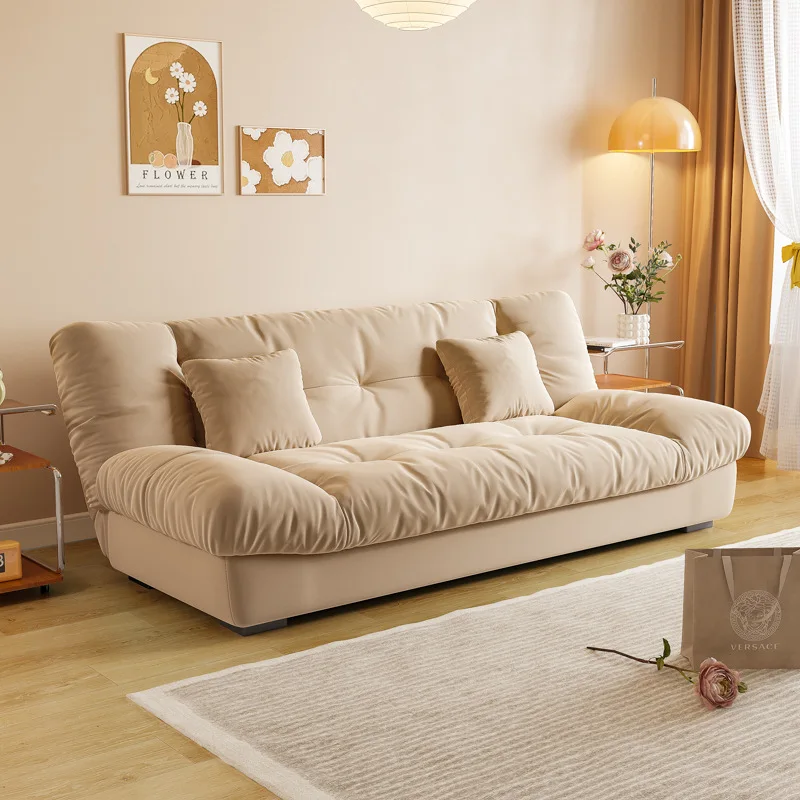 Popular Cream Cloud Modern Sofa Bed Velvet Double Couch Sofa Com Bed Night and Day Foldable for Living Room Home Furniture