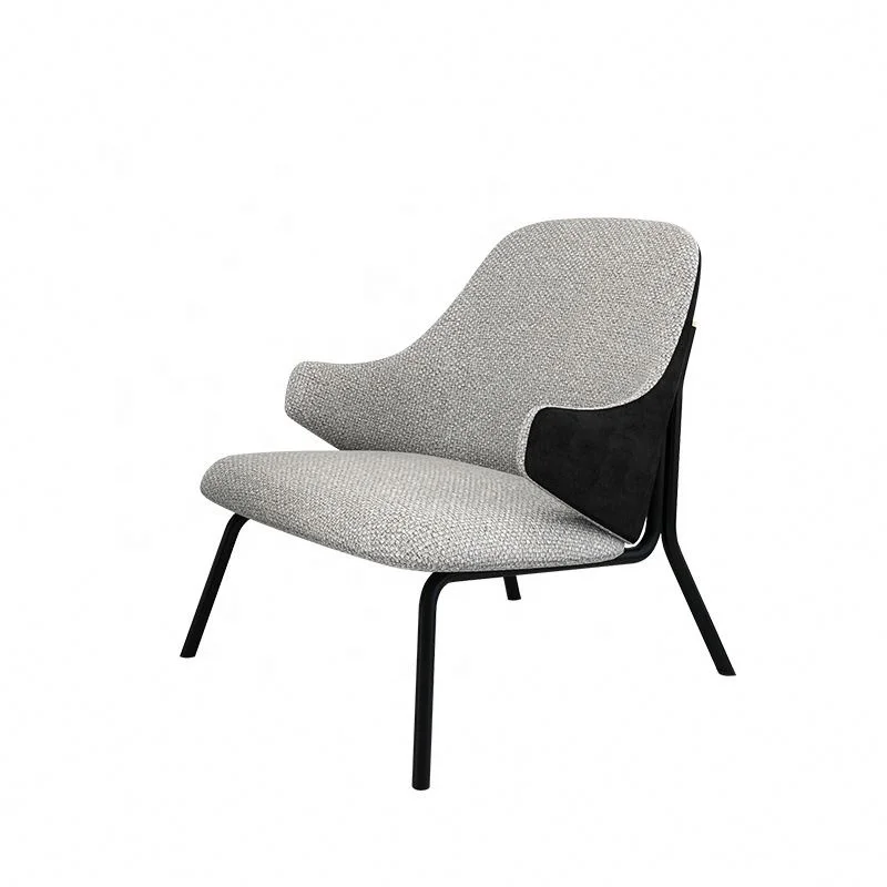 GEDO 2026 Nordic Modern Leisure Chair Simple Metal Frame with Three Colors Fabric Soft Household Living Room Lounge Chair