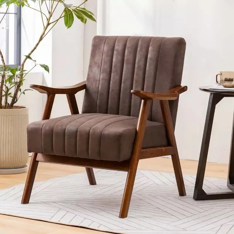 GEDO Modern Designer  Wooden Frame Velvet Armchair Home Office Hotel Single Lounge Couch Chair for Living Room